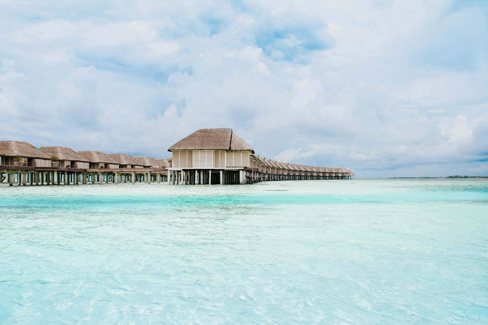 Overwater bungalow in the French Polynesia