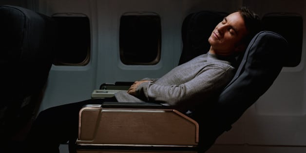 sleeping on plane
